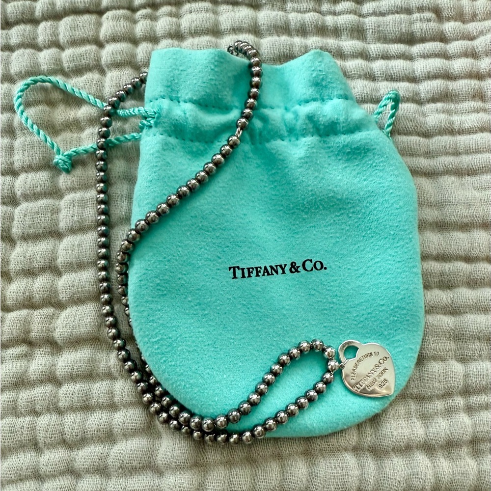 Tiffany & Co. Silver Heart Tag Necklace